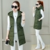 Áo vest nữ mùa thu đông 2018 phiên bản Hàn Quốc của quần áo cotton oversize dài xuống cotton vest vest nữ - Áo vest áo phao nữ hàng hiệu Áo vest