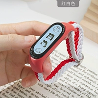 Полосатый вязаный модель-красный и белый