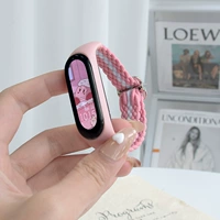 Полосатый и вязаный модель-розовый белый