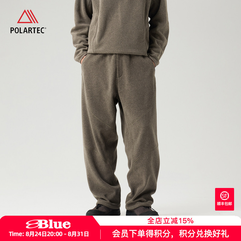 Lanqi Polartec 200 Series Lightweight Fleece Casual Pants Outdoor Sports Warm Sweatpants for Men Winter