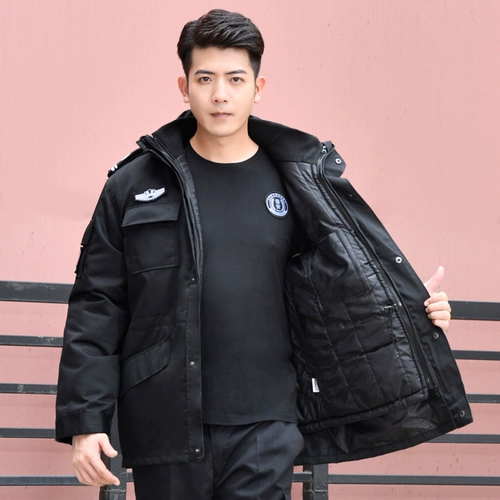 Пуховик для работы подходит для мужчин и женщин, зимний комплект, куртка, униформа, увеличенная толщина