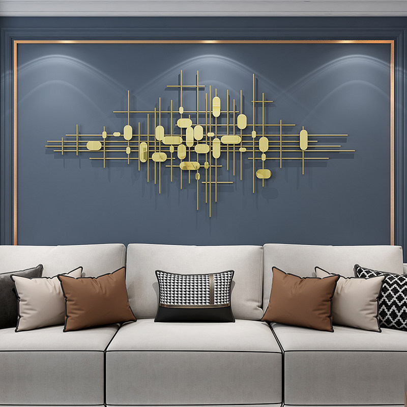 Metal light luxury wall decorated modern iron decoration living room background wall hanging pieces bedroom wall decoration wall decoration