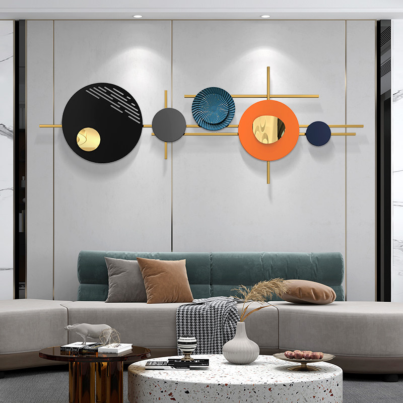 Creative wall decoration living room TV wall decoration Nordic sofa background wall decoration decoration metal luxury wall hanging