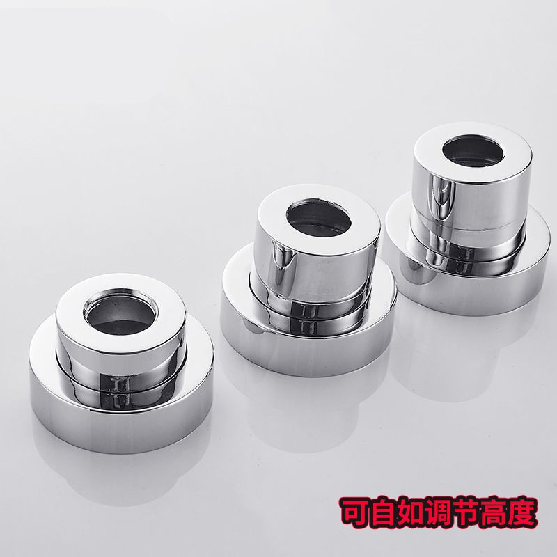 All-copper adjustable shower shower decorative cover stainless steel telescopic increase and heightening 6 points 4 points faucet cover ugly cover
