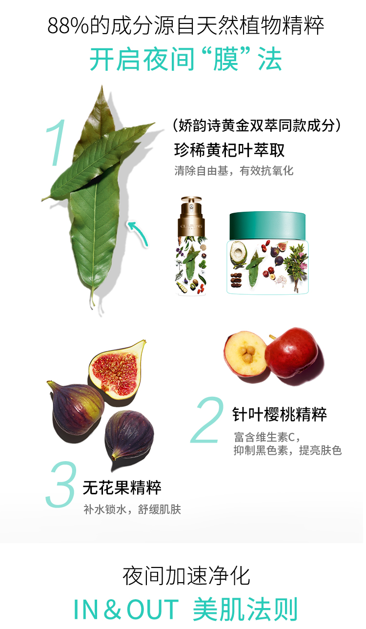 法国 CLARINS 娇韵诗 my clarins 一夜水润睡眠面膜 50ml 图7