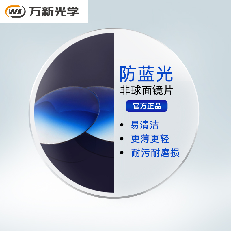 Wanxin glasses) optical frame color-changing aspherical anti-blue light ultra-thin myopia hyperopia lens single shot does not ship