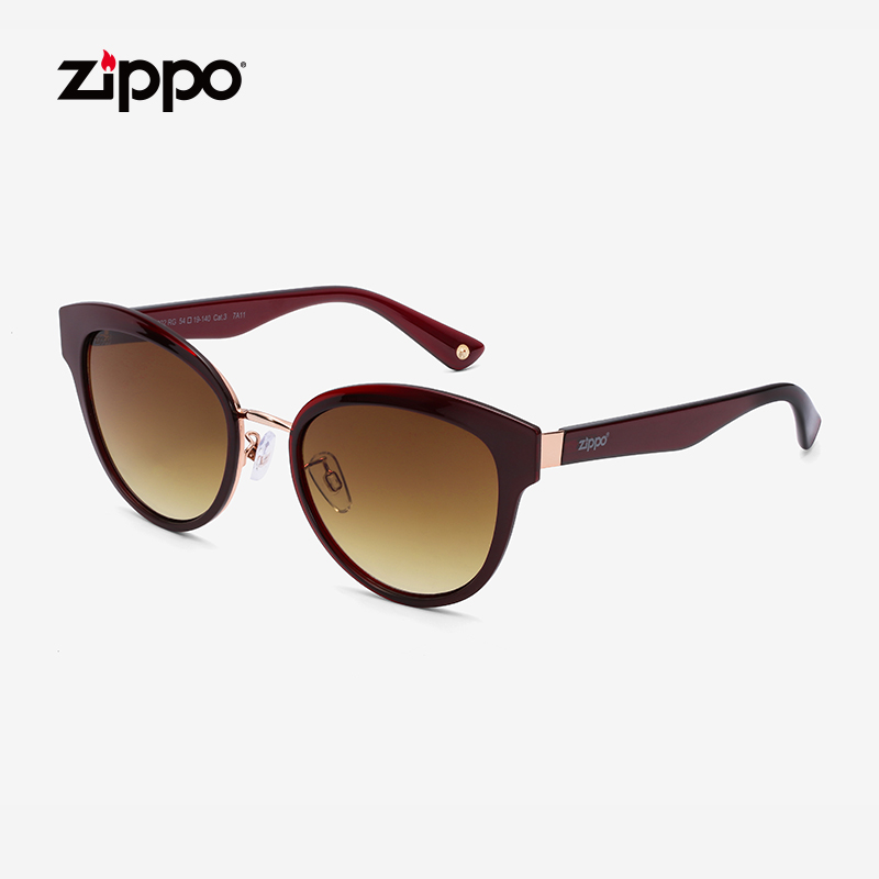 zippo cheese fashion retro elegant female cat eye sunglasses metal round frame advanced sensual sunglasses Z11002