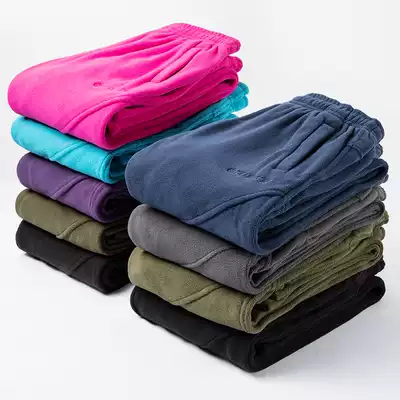 Casual fleece pants for men and women thick fleece outdoor sports warm assault pants inner cold autumn and winter mountaineering long pants