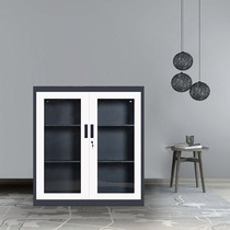 Tongbo to door filing cabinet thickened steel office cabinet big document cabinet gray white color Black White 1090 high