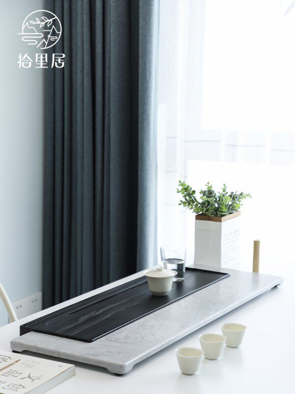 ten livable minimalist home light lavish marble tea tray Whole Natural Stone Tea Terrace Uginstone Drainage Tea Sea