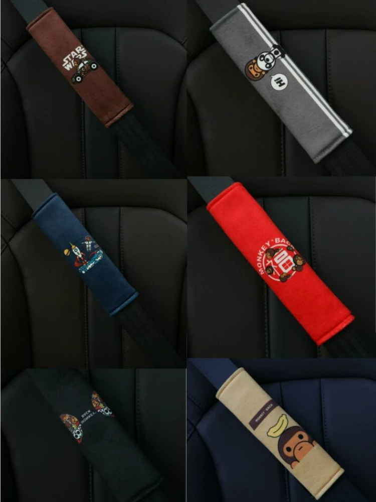 Seat belt shoulder cover Cute cartoon car decoration decoration set Interior car seat belt shoulder cover Shoulder strap