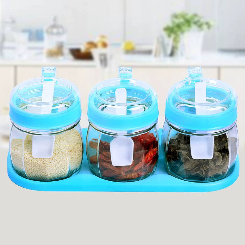 Đồ dùng nhà bếp dụng cụ đồ dùng gia vị bình đựng gia vị bình đựng gia vị bình thủy tinh đựng gia vị - Thiết bị sân khấu