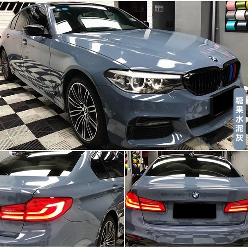 Автомобильная модифицированная пленка Полная автомобильная пленка Импортированная ультра -яркая цементная цементная серая пепельная мотоцикле