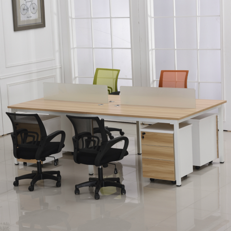 Company staff desk four-seat table and chair combination 2 4 6 screen partition simple staff work table