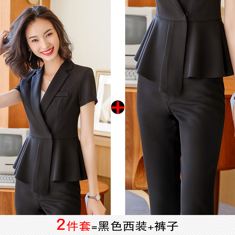 Suit beautician Health Club Workwear Professional ngắn tay Sherm sạn Lễ tân