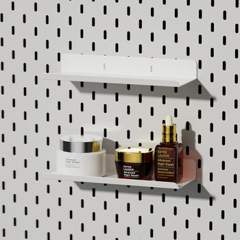 Hole plate accessories folded edge small layer rack hook storage box hanging basket wall-mounted hole-free laminate storage rack customization