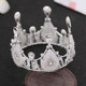 Cake crown crown tiara children princess little girl crown silver catwalk birthday dress performance hair accessories