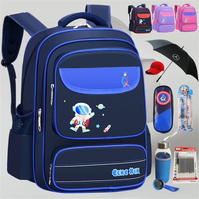 Children's shock absorption kit pupils boys and girls in 123456 grade reduction of load-shoulder carry-on large capacity