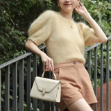 Портативная универсальная сумка через плечо, французский стиль, из натуральной кожи, премиум класс