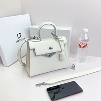 Белые кожаные бретели, 25см