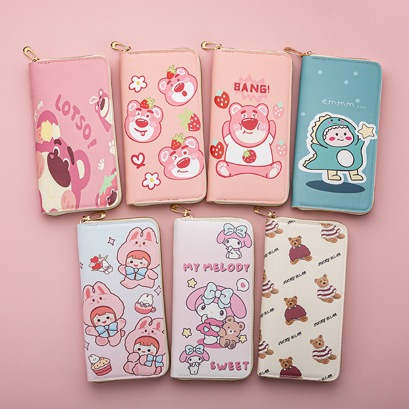 Long Wallet for Female Students, Cartoon Style, New Large Capacity Phone Wallet, Zipper Card Holder, Clutch Bag, Storage Bag, Cross-Border Long Wallet for Female Students, Cartoon Style, New Large Capacity Phone Wallet, Zipper Card Holder, Clutch Bag, Storage Bag, Cross-Border