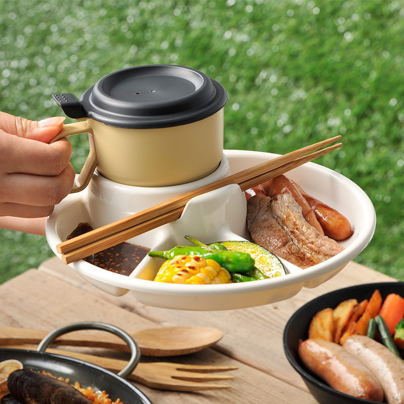 Japan Imported Plastic With Lid Picnic Barbecue Drink Cup Minimalist Office Couple Breakfast Milk Accompanying Cup