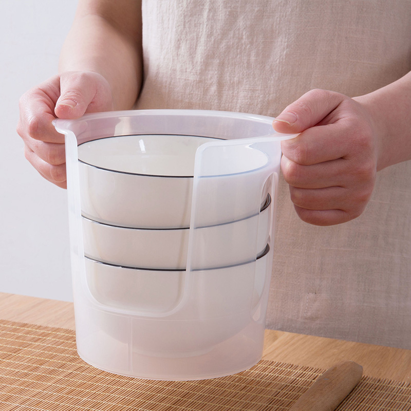 Japan imported bowl rack dishes storage rack kitchen plastic bowl rack tableware storage rack small storage rack plate rack