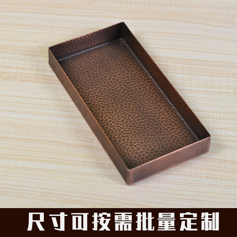 Thickened Copper Plate, Copper Dish, Healthy Copperware, Dinner Plate, Restaurant and Home Use, Long Tray, Square, Handmade, Antique-Style Seasoning Dish Thickened Copper Plate, Copper Dish, Healthy Copperware, Dinner Plate, Restaurant and Home Use, Long Tray, Square, Handmade, Antique-Style Seasoning Dish