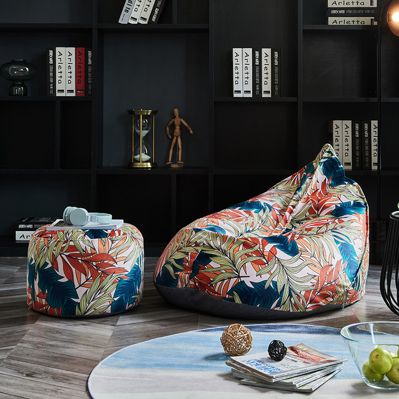 Nordic Ins Sloth Sofa Retro Cloth Art Tatami Bedroom Women Removable Wash Single Deck Chair Balcony Net Red