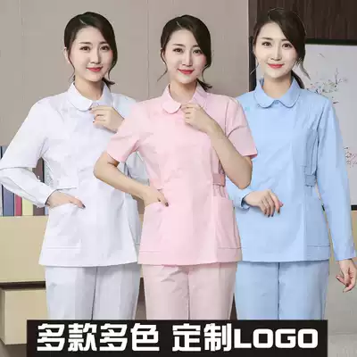 Flap doll collar nurse suit two-piece set bottom collar nurse dental pet hospital work clothes two-piece set