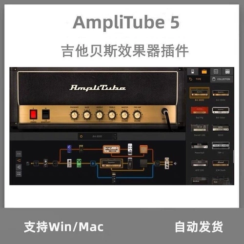 Guitarbas Effect Plug -In Amplitube 5 поддерживает Win/Mac