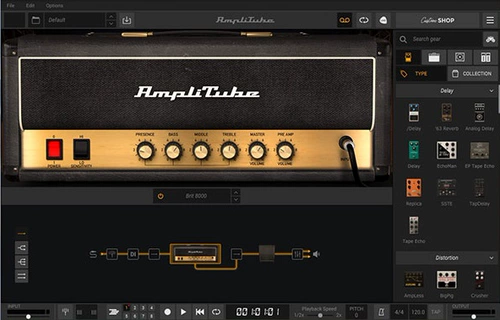 Guitarbas Effect Plug -In Amplitube 5 поддерживает Win/Mac