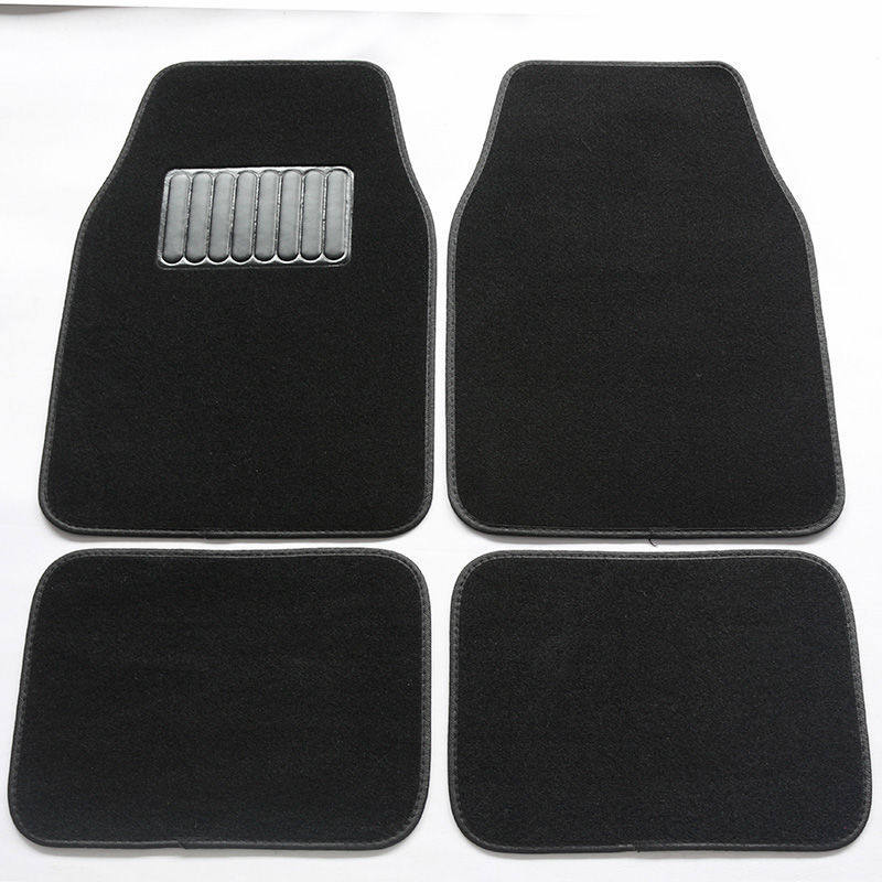 The new Four Seasons General Motors foot cushion Solid color suede carpet silk ring waterproof non-slip floor mat Car general purpose car mat