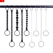 Two-loop crystal wire rope rings can be taken apart to lengthen the clothes shop home suspension chain hanging clothes display hook