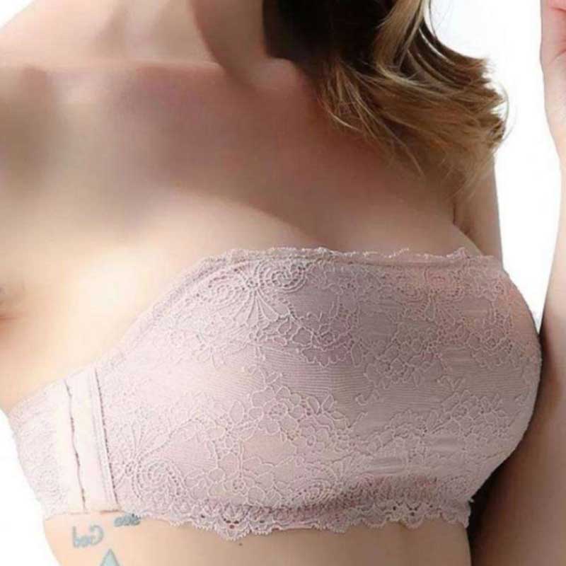 Strapless underwear women's summer invisible beauty back tube top non-slip anti-glare gather up small chest wrap chest bra