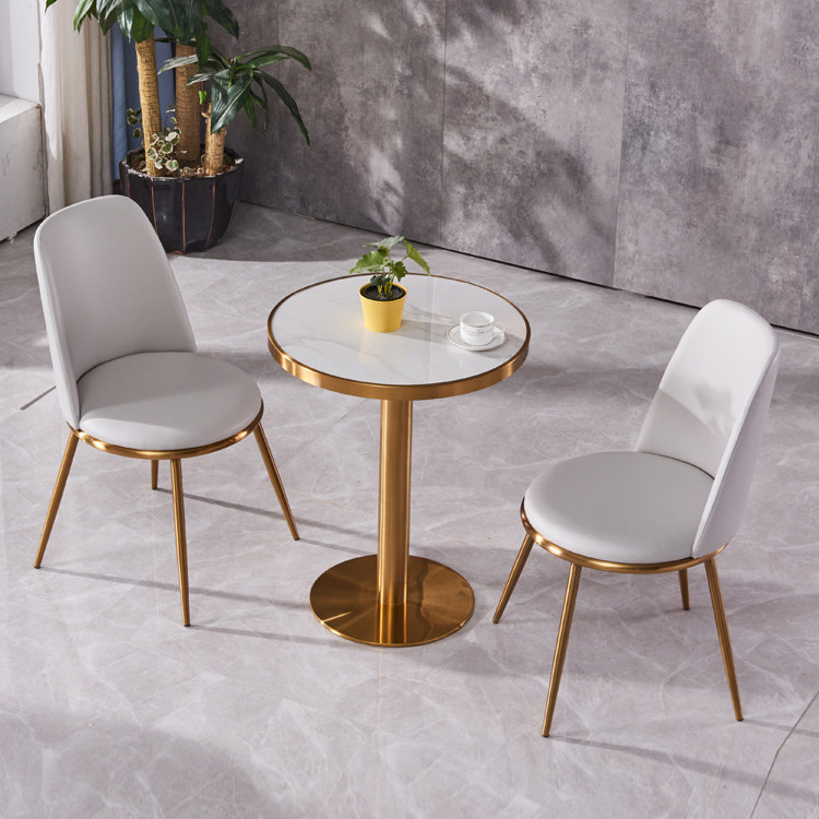 New coffee shop milk tea shop restaurant negotiation table leisure home round table modern minimalist dining table balcony small coffee table
