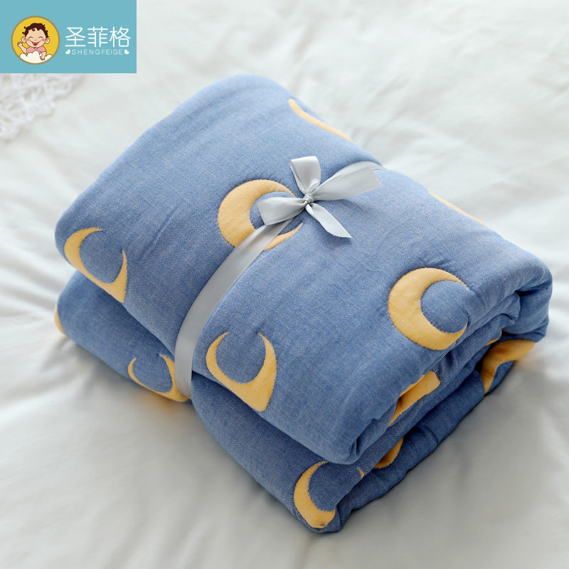 Autumn Winter Baby Blanket Pure Cotton Quilt 10 Layers Gauze Cover Quilt Thickened Children's Cover Blanket Bath Towels Quilted By Air Conditioning Quilt