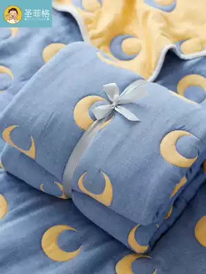 Pure cotton 10-layer gauze cover is thickened baby cotton newborn baby bag is children's towel covered by autumn and winter cover blanket