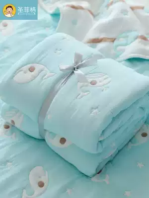 Autumn and winter baby blanket cotton newborn 10 layers of gauze cover for children cover blanket bath towel towel by air conditioning quilt