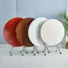 Old-fashioned folding round table Foldable square dining table Household round small household dining table Folding table Dining table