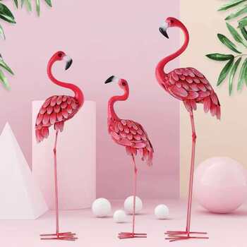 Nordic ins flamingo ເຄື່ອງປະດັບຂະຫນາດໃຫຍ່ສ້າງສັນສວນອິນເຕີເນັດສະເຫຼີມສະຫຼອງຮ້ານປ່ອງຢ້ຽມ layout ຕົບແຕ່ງຮູບ wedding props