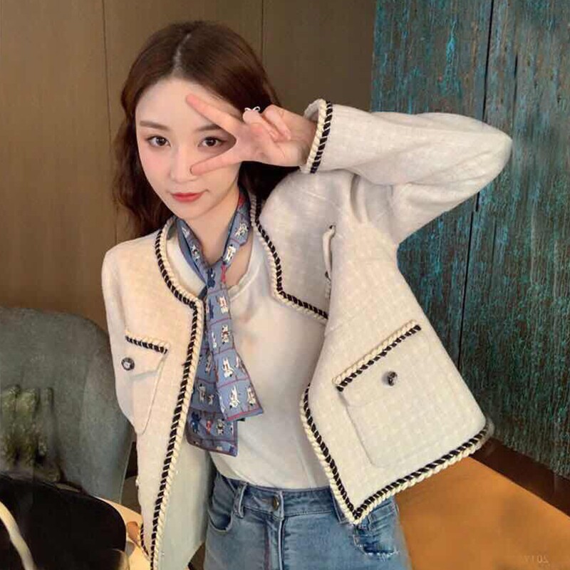 French style small fragrance coat women's autumn and winter 2022 new small high-end sense fried street temperament ladies short top