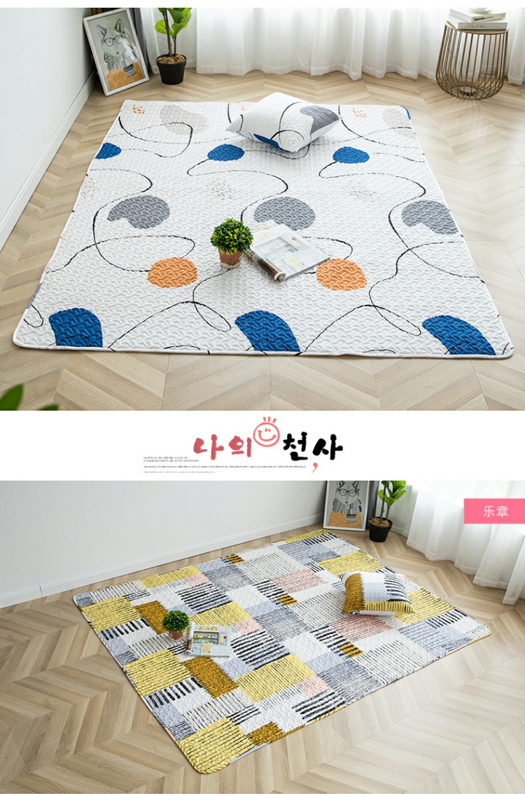 Thảm vải cotton phòng ngủ đầy đủ cho trẻ em chiếu mat bò phòng khách mat chống trượt máy giặt - Thảm thảm lót phòng ngủ