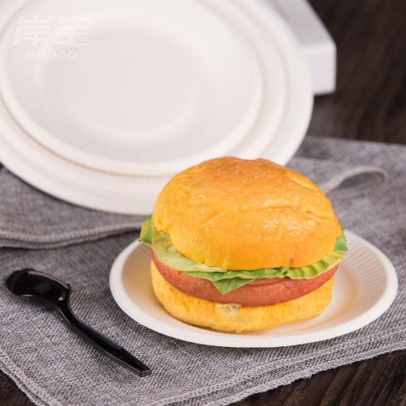 Shore Treasure Thickened Cake Salad Barbecue Paper Tray Disposable White Paper Tray 6 Inch Tasteless Thickened 100 Only