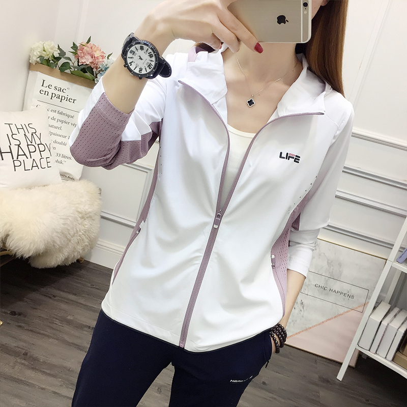 Sunscreen clothing women's long sleeve ultra-thin breathable ice silk outdoor sports windbreaker coat men's mountaineering fishing clothing sunscreen clothing women