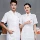 Quần áo làm việc đầu bếp thoáng khí polyester-cotton cao cấp dài tay nam mùa thu nhà hàng khách sạn phục vụ nhà bếp làm bánh quần áo đầu bếp đồng phục đầu bếp may sẵn áo bếp may sẵn