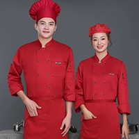 Бордовый лонгслив, фартук, берет, увеличенная толщина