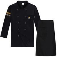 Черный лонгслив, фартук