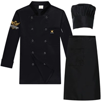 Черный лонгслив, фартук