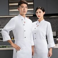 Белый лонгслив, фартук, увеличенная толщина